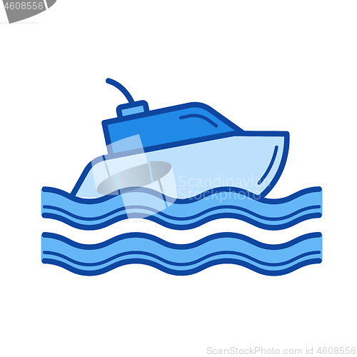 Image of Yacht line icon.