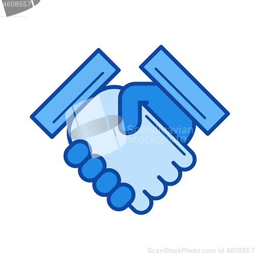 Image of Handshake line icon.