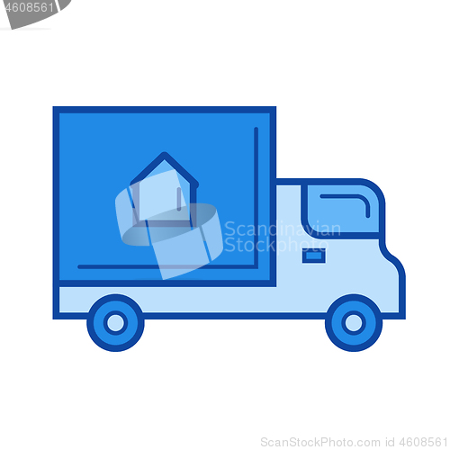 Image of Delivery van line icon.