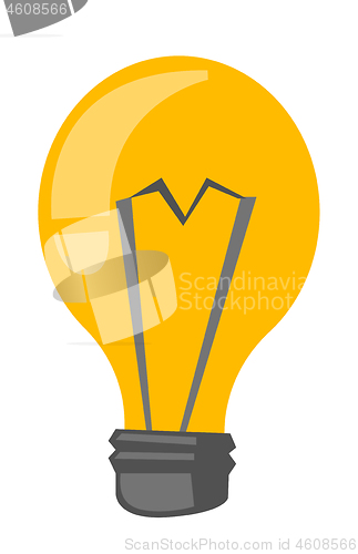 Image of Lightbulb vector cartoon illustration.