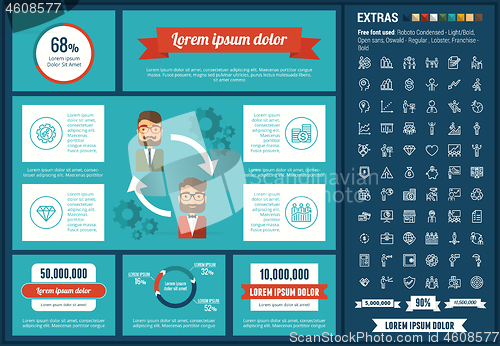 Image of Business flat design Infographic Template
