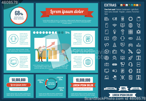 Image of Start up flat design Infographic Template