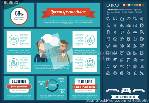 Image of Social Media flat design Infographic Template