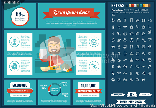 Image of Healthy Food flat design Infographic Template