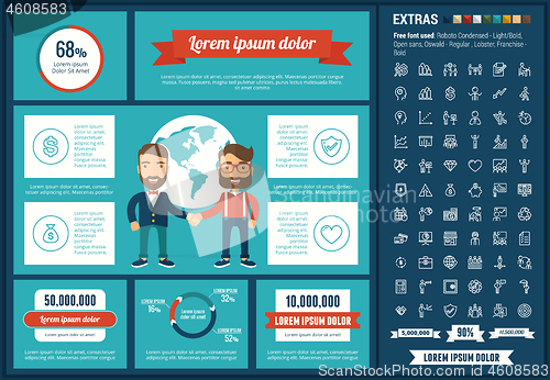 Image of Business flat design Infographic Template