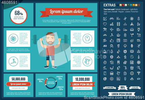 Image of Lifestyle flat design Infographic Template