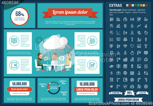 Image of Business flat design Infographic Template