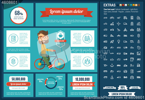 Image of Transportation flat design Infographic Template