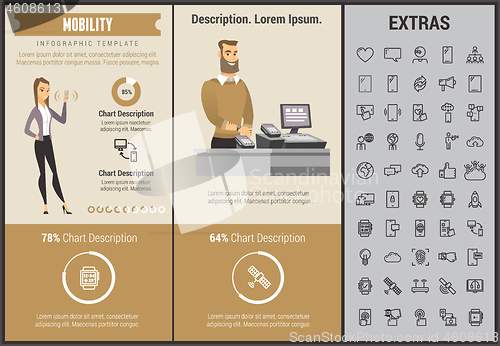 Image of Mobility infographic template, elements and icons.