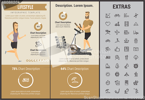 Image of Lifestyle infographic template, elements and icons