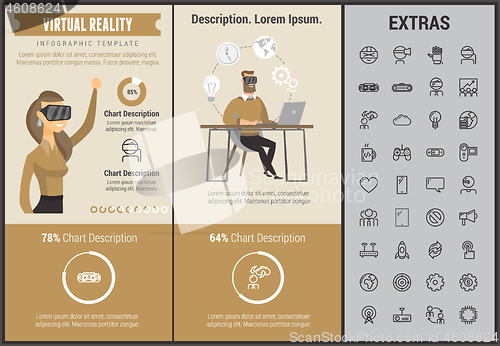 Image of Virtual reality infographic template and elements.