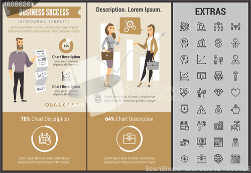 Image of Business success infographic template and elements