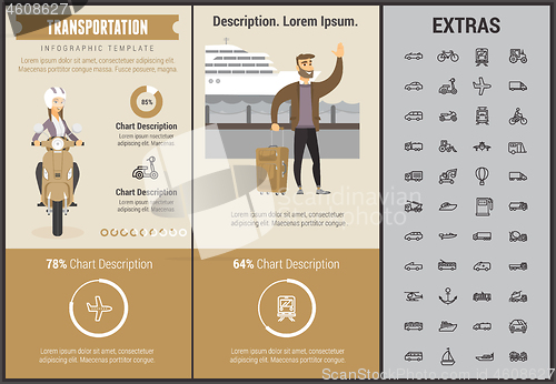 Image of Transportation infographic template and elements.