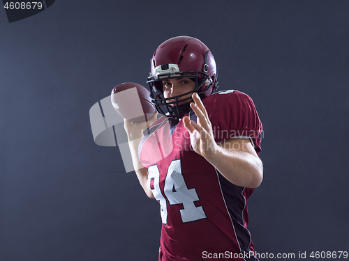 Image of american football player throwing ball