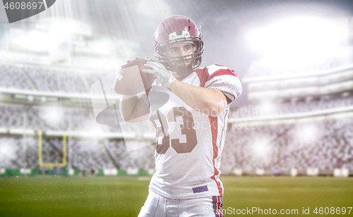 Image of american football player throwing ball