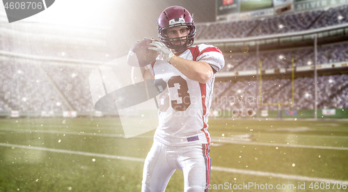 Image of american football player throwing ball