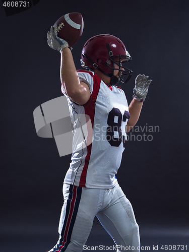 Image of american football player throwing ball