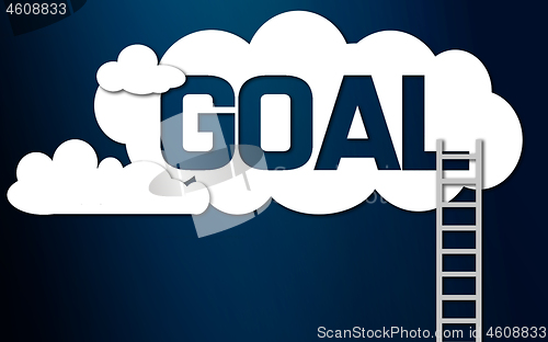 Image of Ladder lead to goal word