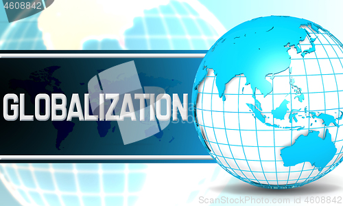 Image of Globalization with sphere globe 