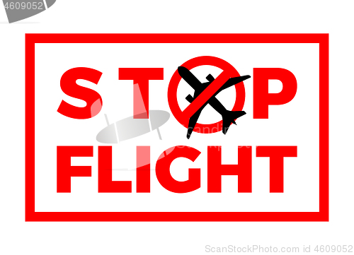 Image of Stop Flight Airplane Covid-19 Coronavirus