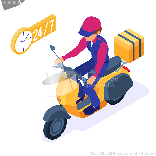 Image of online food order package delivery service