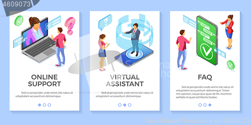 Image of Isometric Online Customer Support Templates