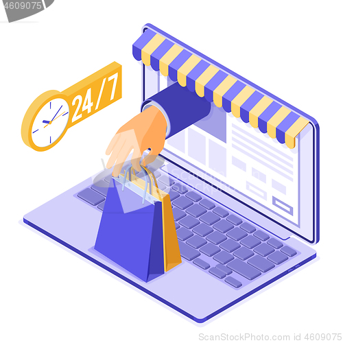 Image of Isometric Online Internet Shopping