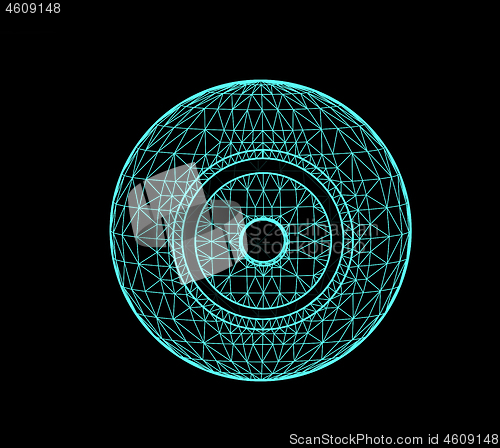 Image of Sun, the planet responsible in astrology for the spirit, self, life energy, etc. Vector 3d illustration