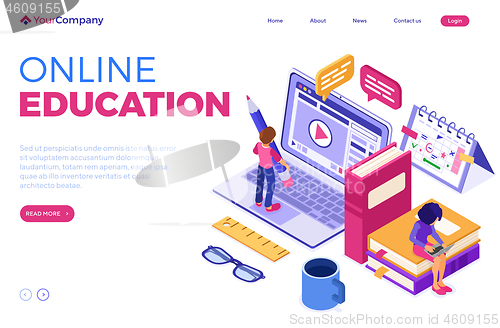 Image of Online distance education from home