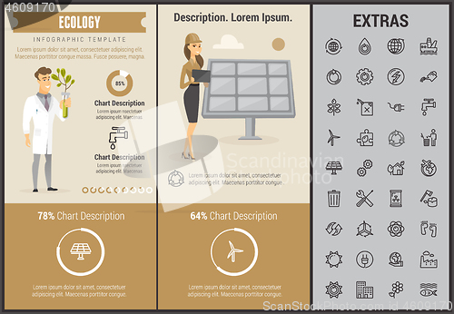 Image of Ecology infographic template, elements and icons.