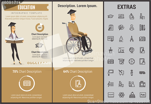 Image of Education infographic template, elements and icons