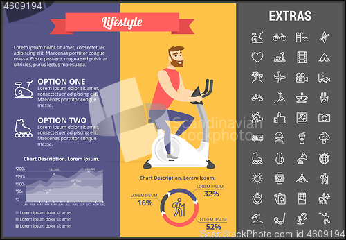 Image of Lifestyle infographic template, elements and icons