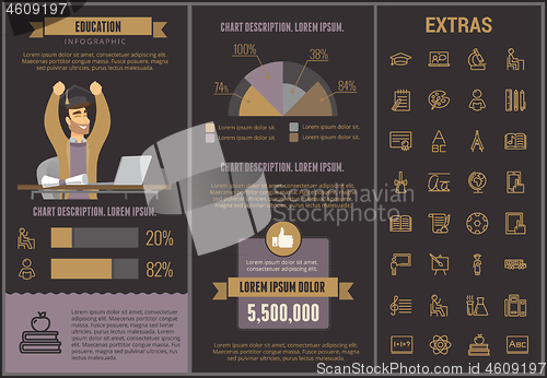 Image of Education infographic template, elements and icons