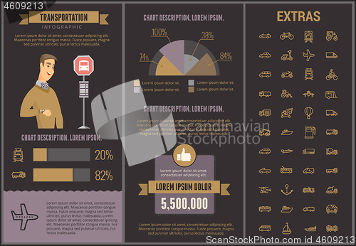 Image of Transportation infographic template and elements.