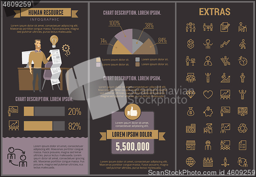 Image of Human resource infographic template and elements.