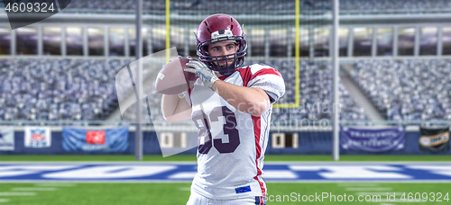 Image of american football player throwing ball