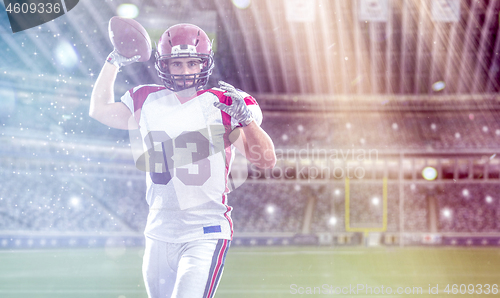 Image of american football player throwing ball