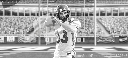 Image of american football player throwing ball