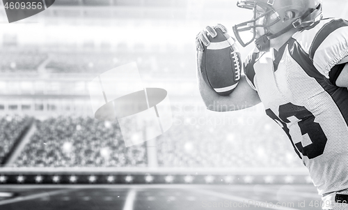 Image of american football player throwing ball