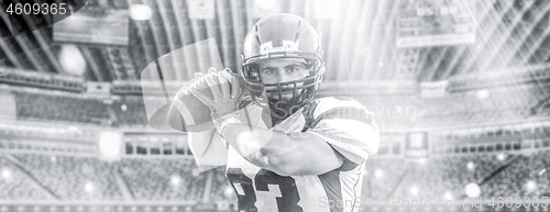 Image of american football player throwing ball