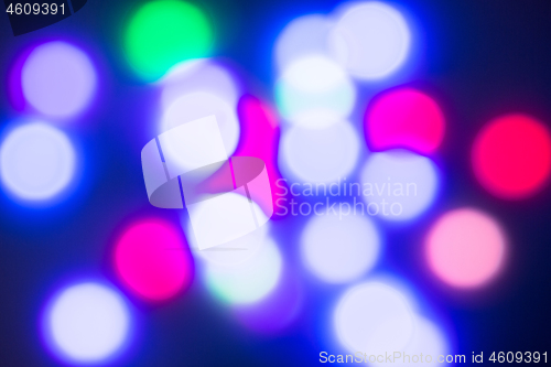 Image of multi-colored bokeh on a black background