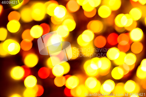 Image of multi-colored bokeh on a black background