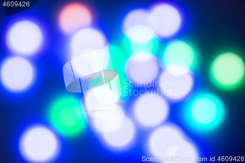 Image of multi-colored bokeh on a black background