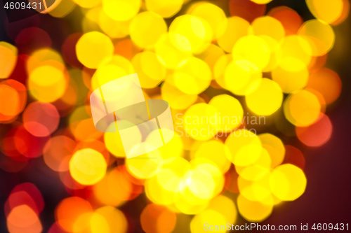 Image of multi-colored bokeh on a black background