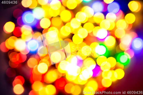 Image of multi-colored bokeh on a black background