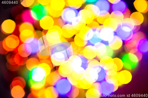 Image of multi-colored bokeh on a black background