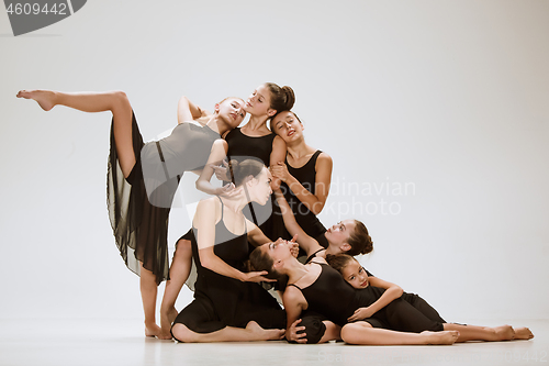 Image of The group of modern ballet dancers