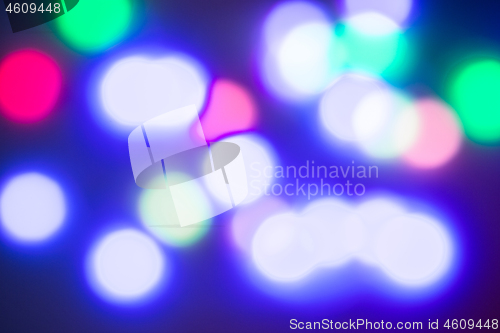 Image of multi-colored bokeh on a black background