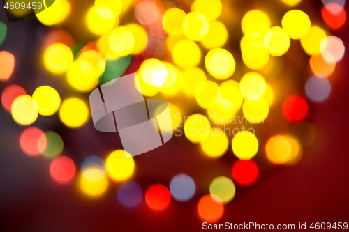 Image of multi-colored bokeh on a black background