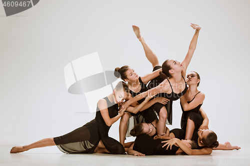 Image of The group of modern ballet dancers